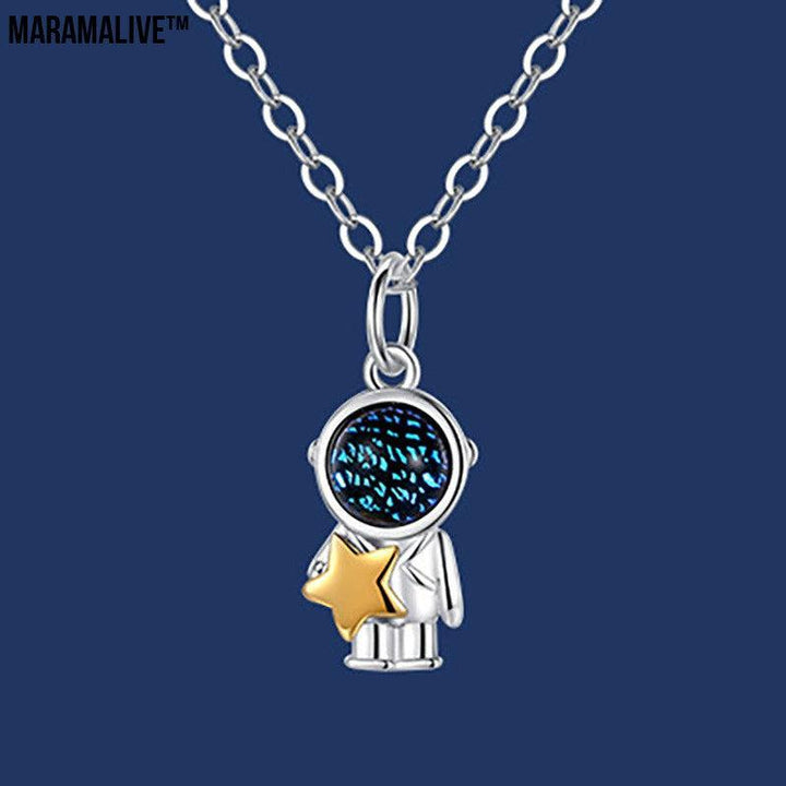 Fashionable Spaceman Pendant Necklace