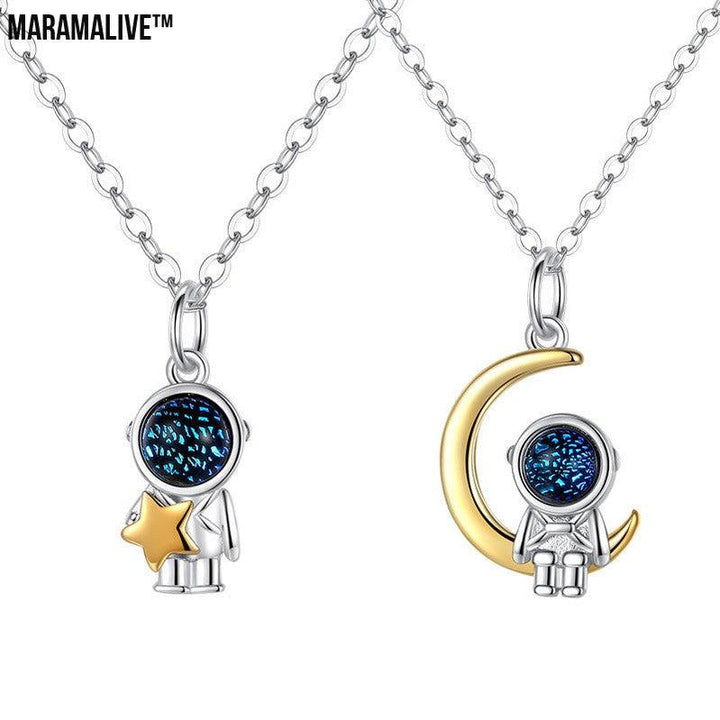 Fashionable Spaceman Pendant Necklace