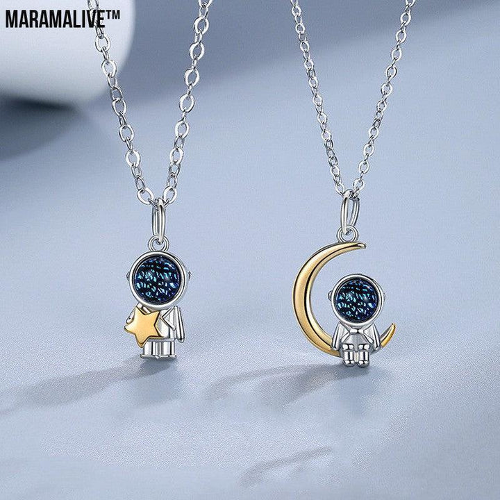 Fashionable Spaceman Pendant Necklace