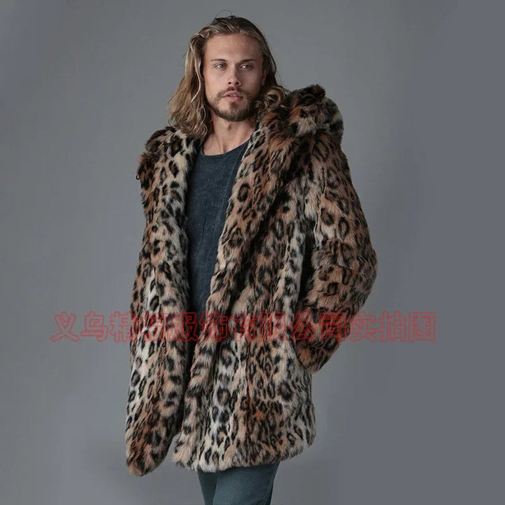 Faux Mink Leopard Fur Coat: A Winter Essential for Fashion Forward Men