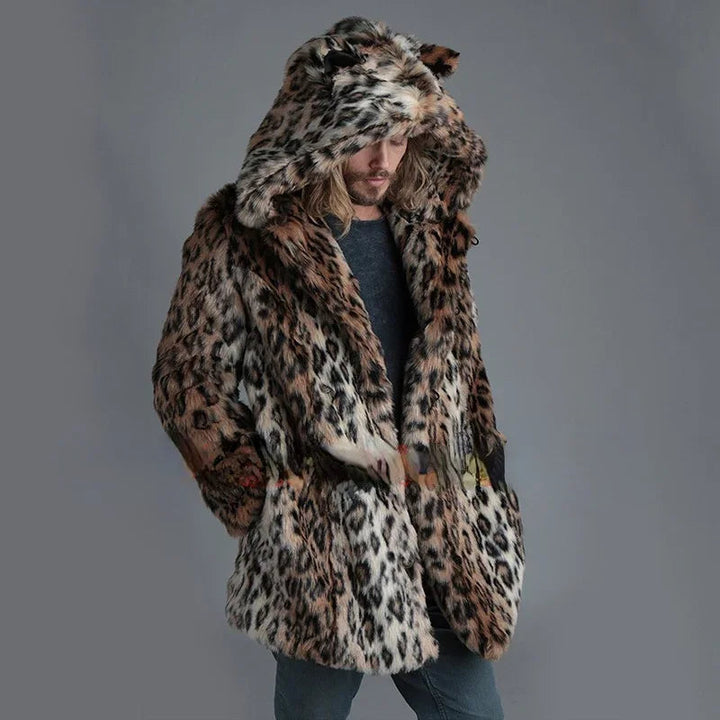 Faux Mink Leopard Fur Coat: A Winter Essential for Fashion Forward Men