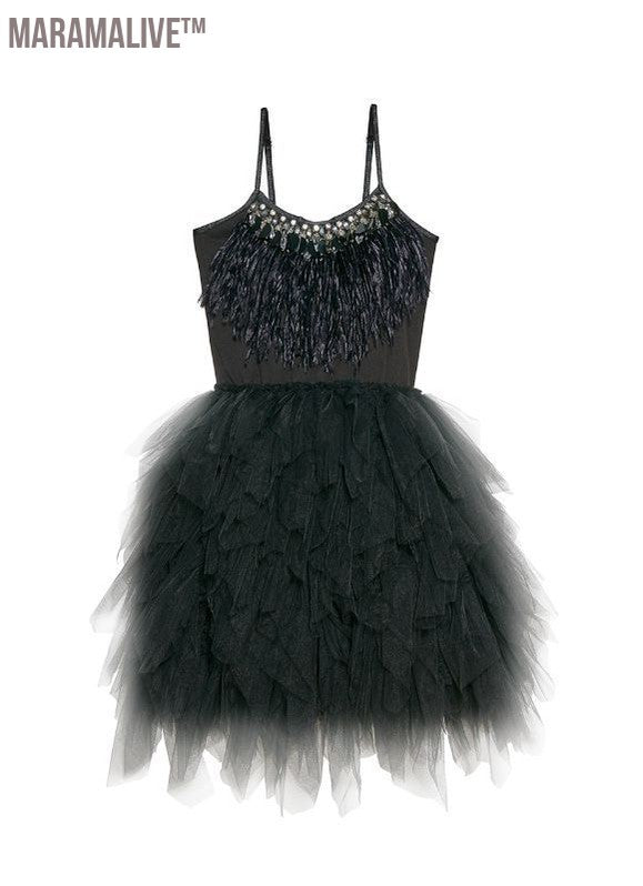 Feather princess dress children