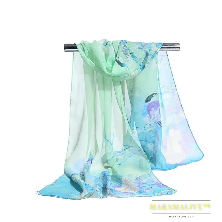 Floral sunscreen scarf gift - The perfect floral sun protection scarf gift for her