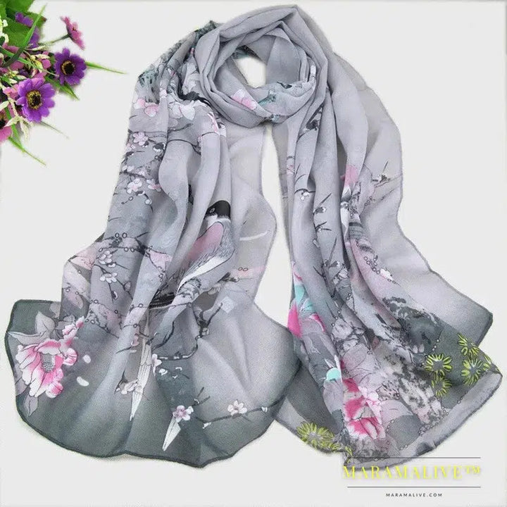 Floral sunscreen scarf gift - The perfect floral sun protection scarf gift for her