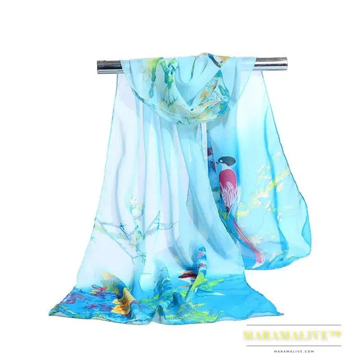 Floral sunscreen scarf gift - The perfect floral sun protection scarf gift for her