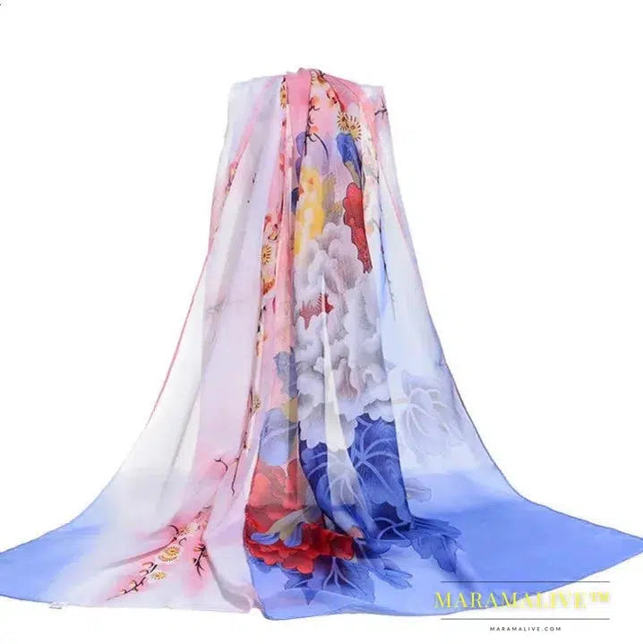 Floral sunscreen scarf gift - The perfect floral sun protection scarf gift for her