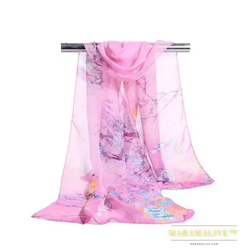 Floral sunscreen scarf gift - The perfect floral sun protection scarf gift for her