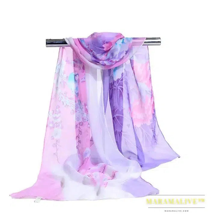 Floral sunscreen scarf gift - The perfect floral sun protection scarf gift for her