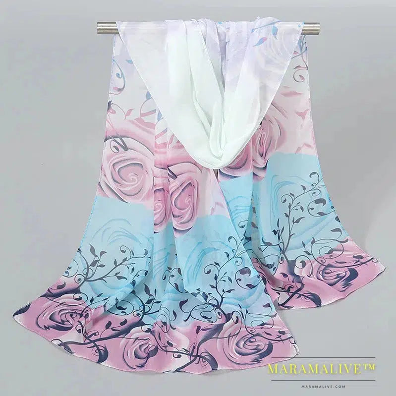 Floral sunscreen scarf gift - The perfect floral sun protection scarf gift for her