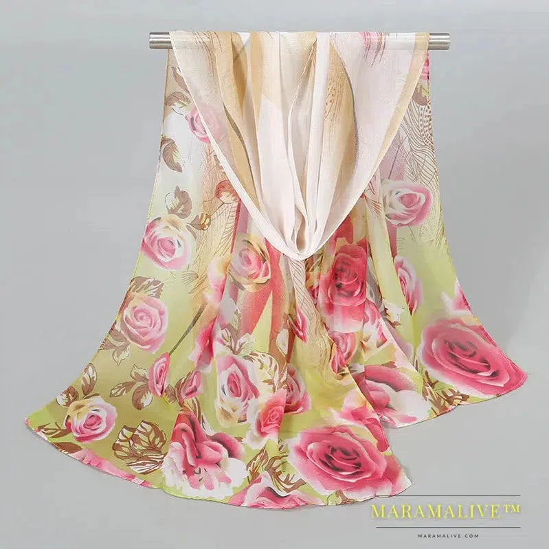 Floral sunscreen scarf gift - The perfect floral sun protection scarf gift for her