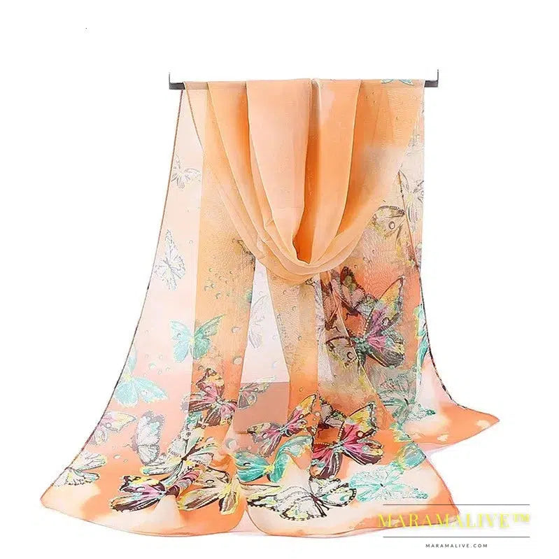 Floral sunscreen scarf gift - The perfect floral sun protection scarf gift for her