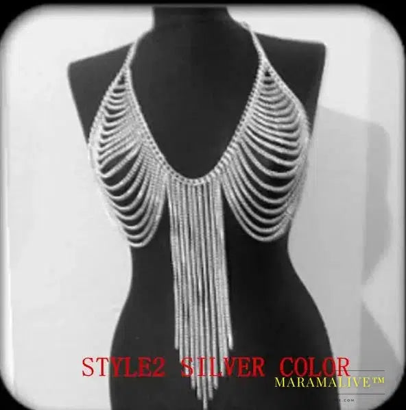 Free Shipping Fashion Women Gold Body Chains Jewelry Unique Design Sexy Bra Chains Jewelry 3 Colors