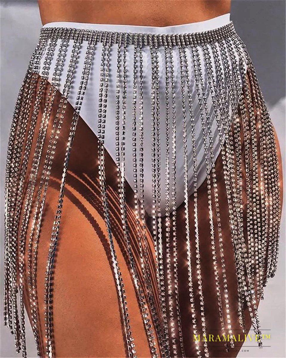 Fringed Belt All-match Rhinestone-studded Waist Chain Dress Accessories