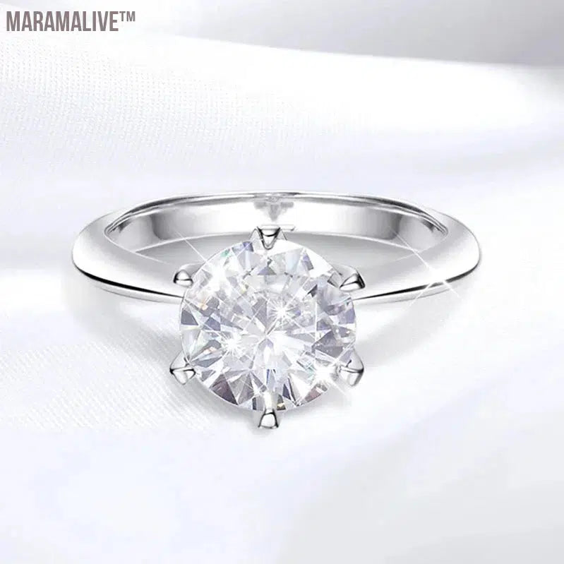 GRA Certified 1-5CT Moissanite Ring VVS1 Lab Diamond Solitaire Ring for Women Engagement Promise Wedding Band Jewelry