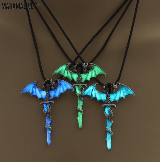 Glow Dragon Sword Necklace