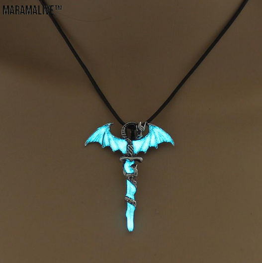 Glow Dragon Sword Necklace