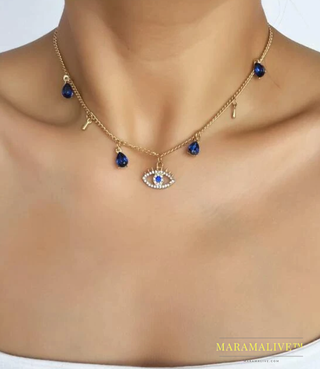 Gold Plated Devil's Crystal Necklace