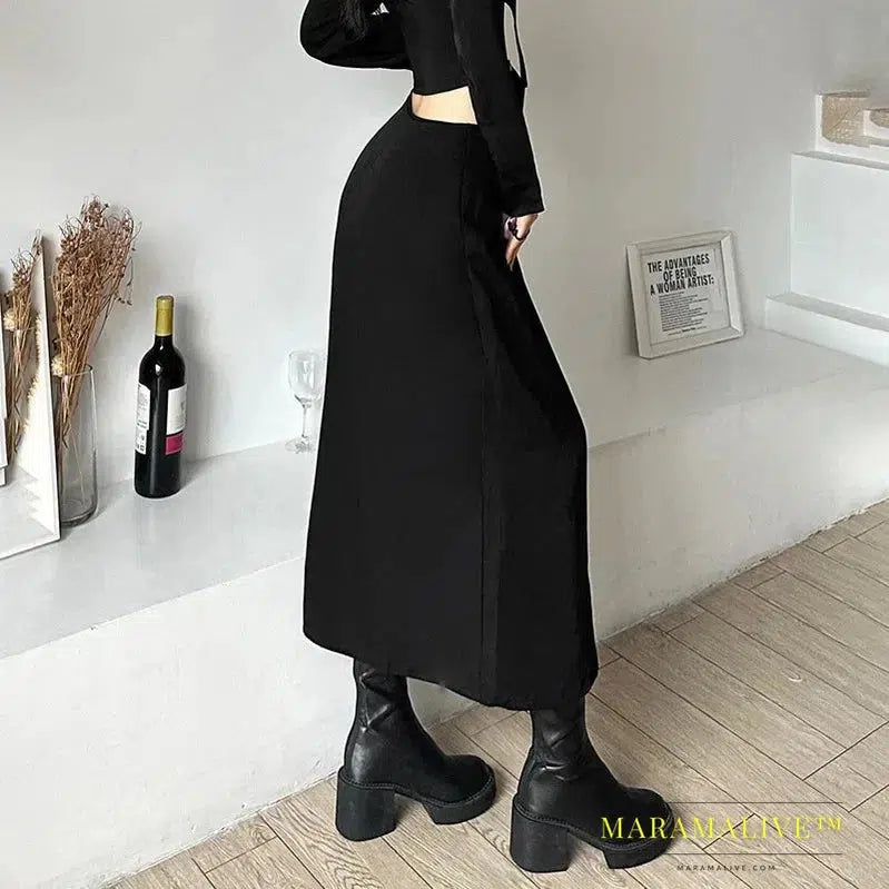 Goth Dark Skirts Techwear Gothic Patchwork Sexy Mini Women Grunge Irregular Hem High Waist Cargo Skirt Hip Hop Black Summer 2023