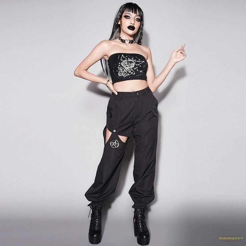 Goth Punk Loose Slack Track Pants Cargo Maramalive™