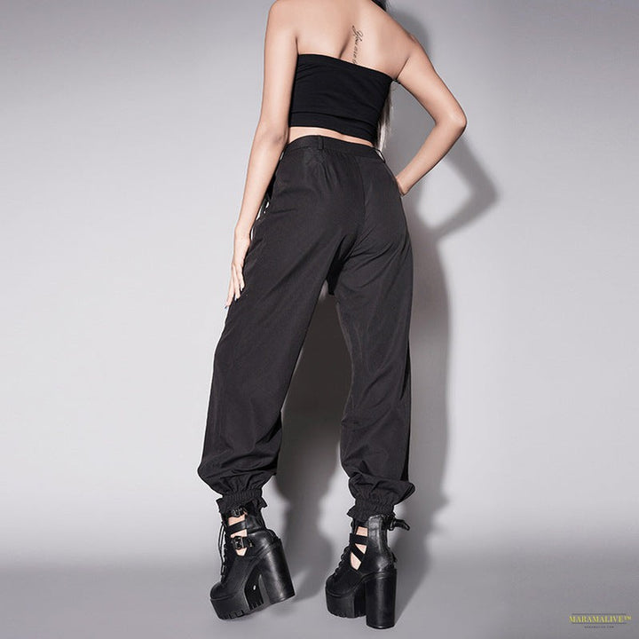 Goth Punk Loose Slack Track Pants Cargo Maramalive™