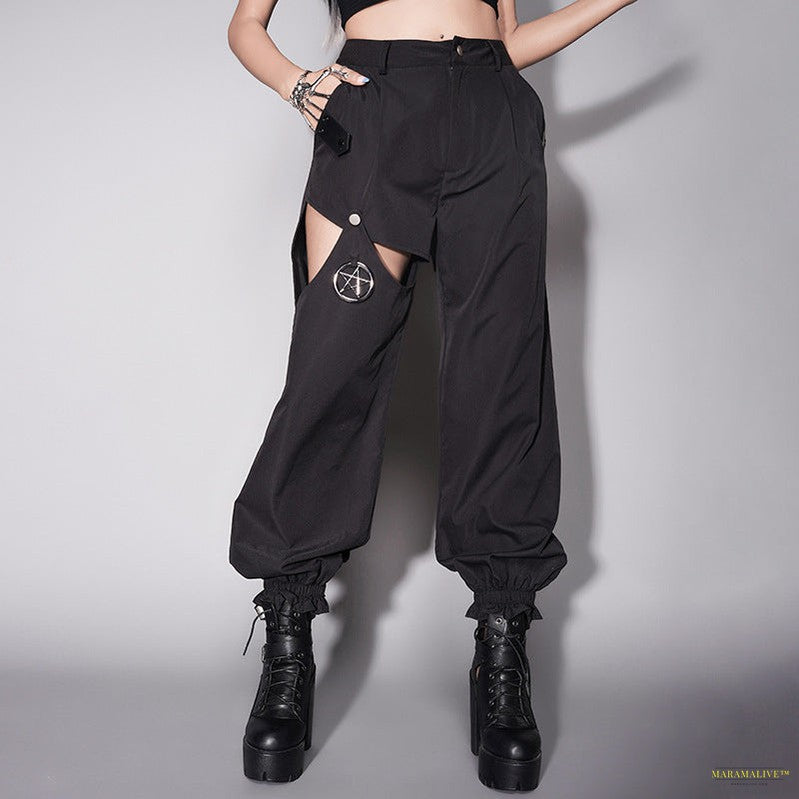 Goth Punk Loose Slack Track Pants Cargo Maramalive™