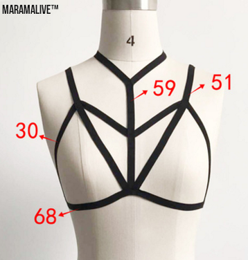 Gothic Body Harness Bra