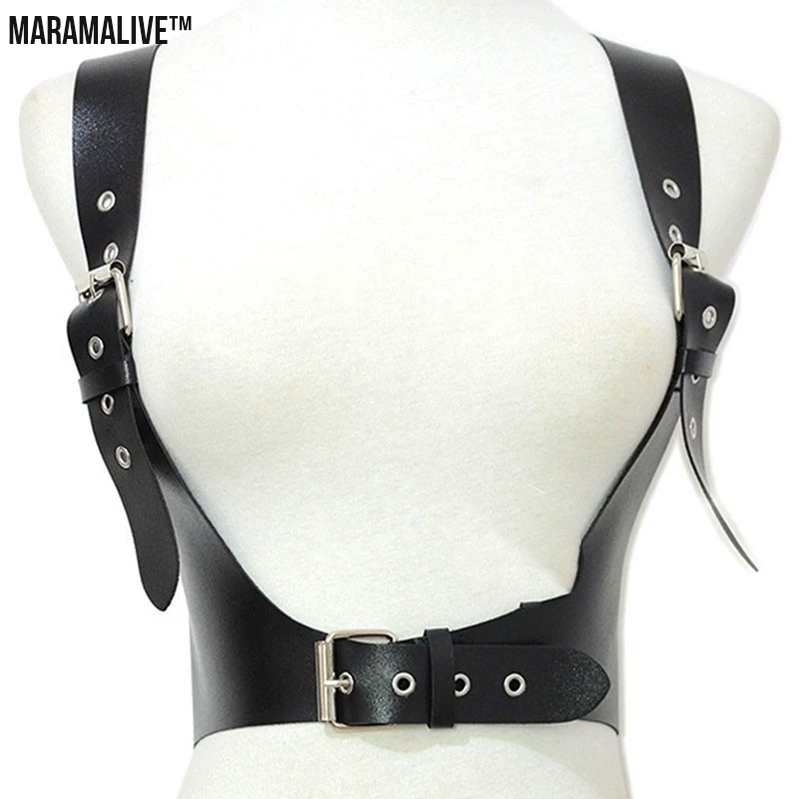 Gothic Bold Strap Vest - Punk Vegan-Friendly Leather Body Belt