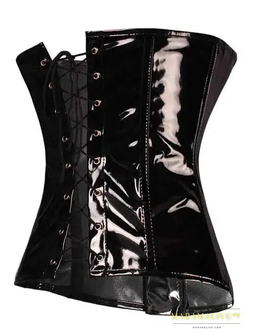 Gothic Fashion Slimming Corset: PU-Leather Underbust Body Shaper with Steampunk Style