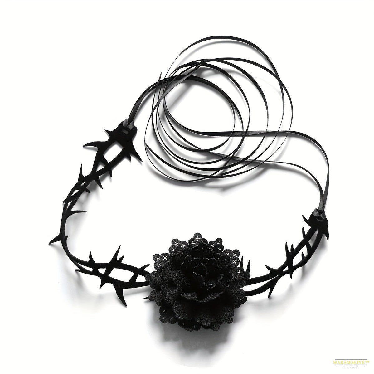 Gothic Halloween 3pcs Set: Rose Crown, Bat Mask with Rhinestones & Vampire Choker - Sexy Eye Mask for Women's Masquerade Party Costume Accessories