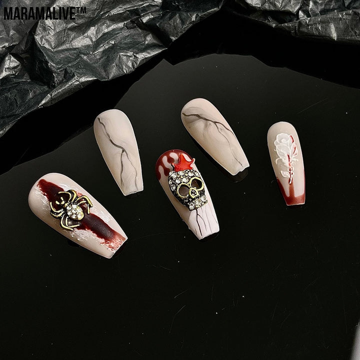 Gothic Halloween Wear Armor Three-dimensional Spider Nails