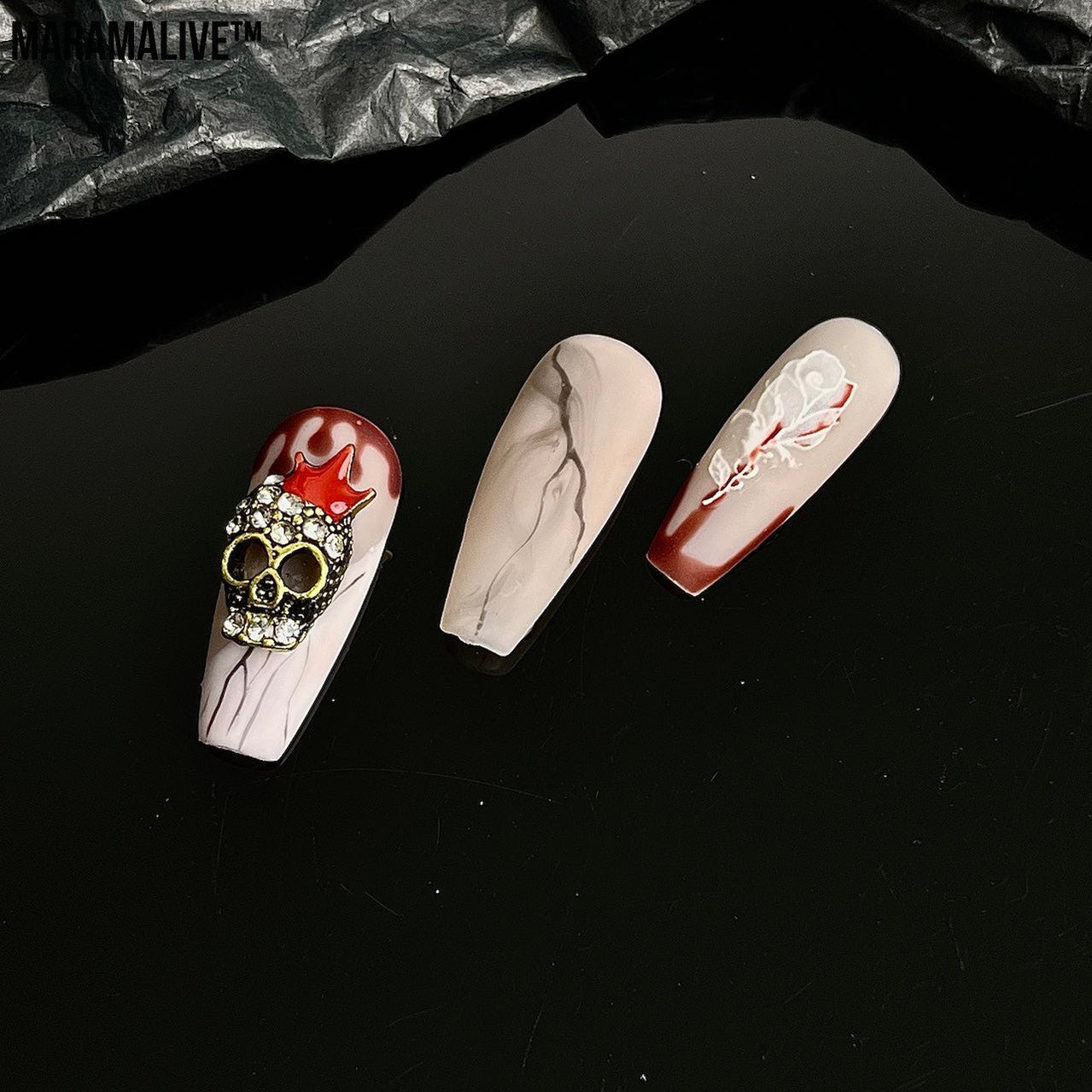 Gothic Halloween Wear Armor Three-dimensional Spider Nails