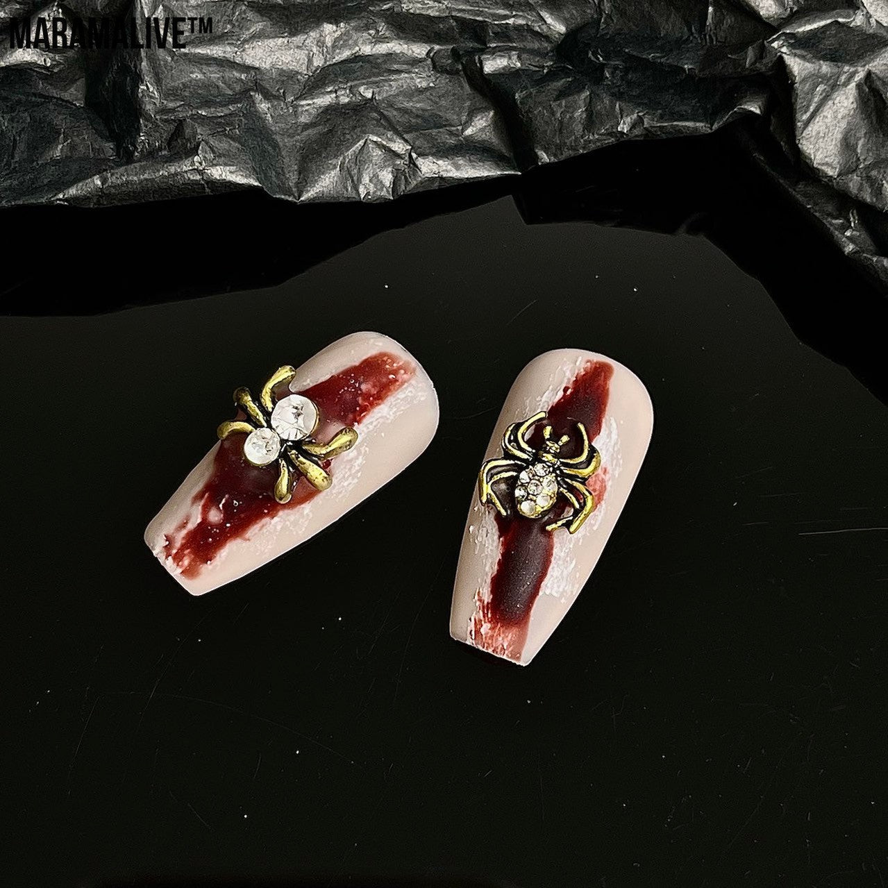 Gothic Halloween Wear Armor Three-dimensional Spider Nails