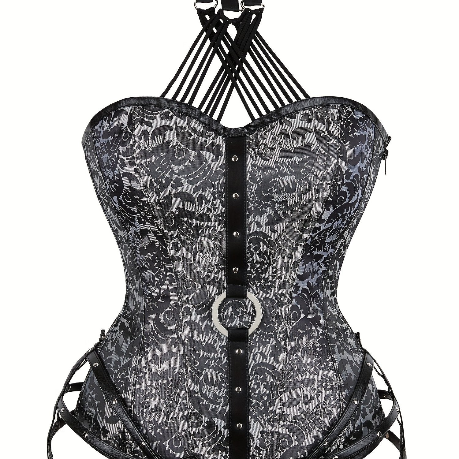 Gothic Halter Strapless Tummy Control Corset Bustier Shapewear for Women