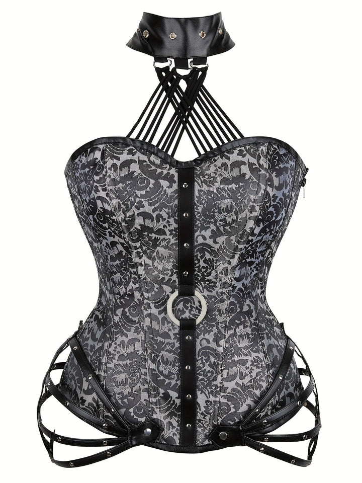 Gothic Halter Strapless Tummy Control Corset Bustier Shapewear for Women