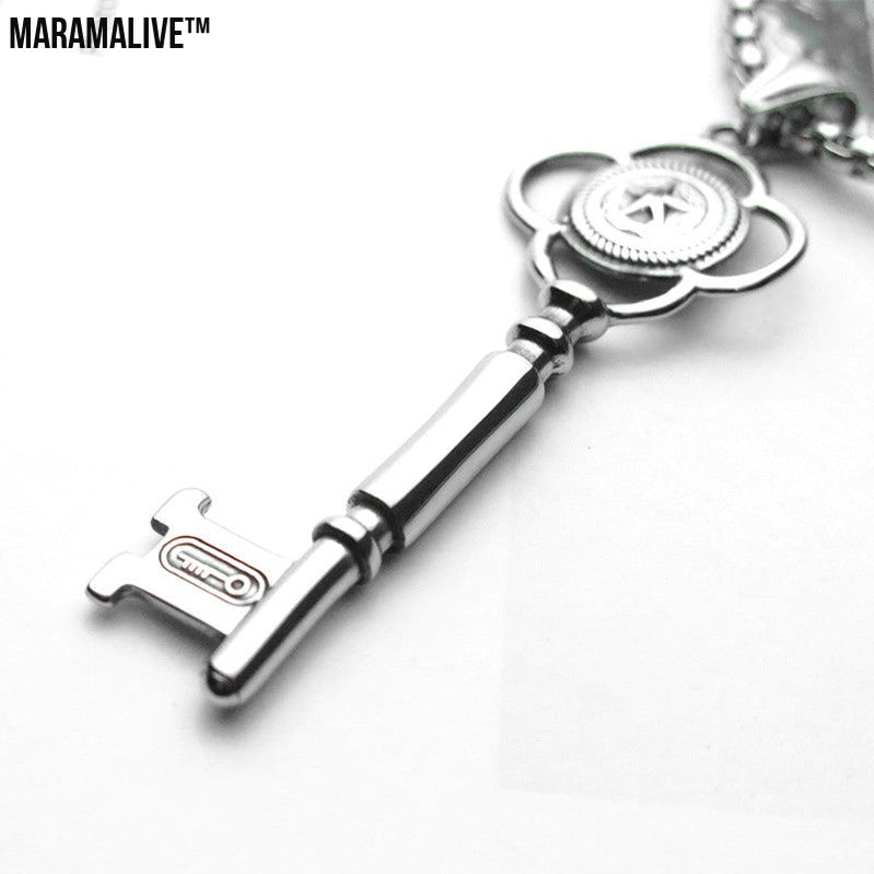 Gothic Key Titanium Steel Pendant Punk Fashionable Stainless Steel Accessory Pendant Fashionable Key Pendant