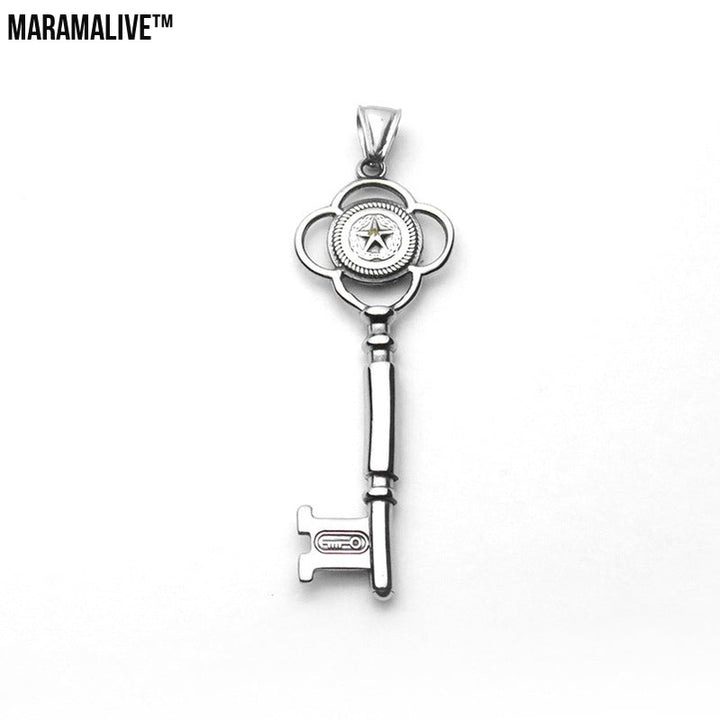 Gothic Key Titanium Steel Pendant Punk Fashionable Stainless Steel Accessory Pendant Fashionable Key Pendant