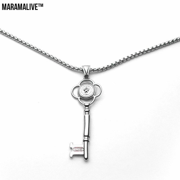 Gothic Key Titanium Steel Pendant Punk Fashionable Stainless Steel Accessory Pendant Fashionable Key Pendant