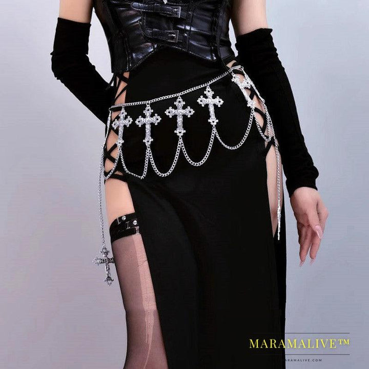 Gothic Nun Cross Waist Chain