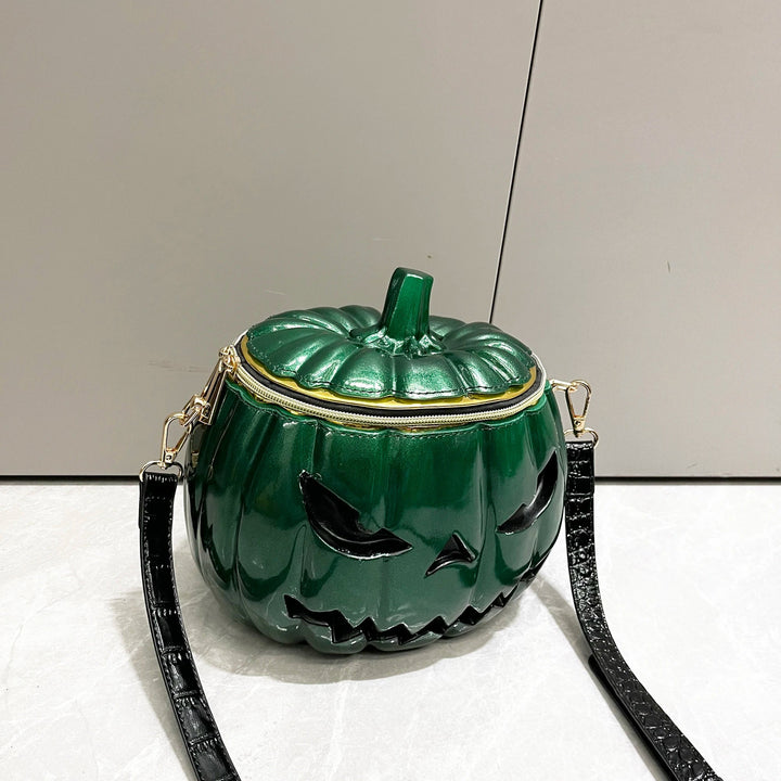 Gothic Punk Designer Crossbody Shoulder Bag – Pumpkin Shaped, Skeleton Head Package for a Crowd-Stopping Attitude