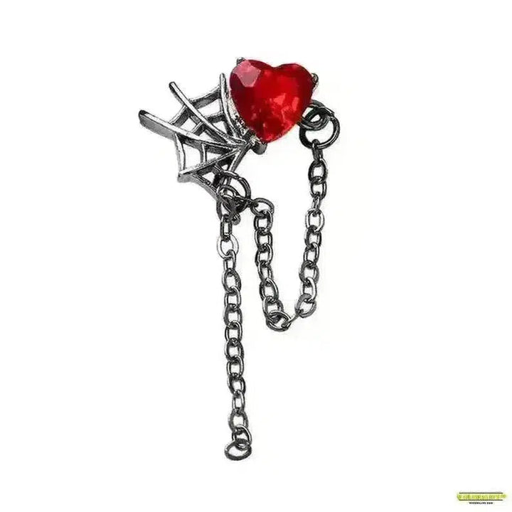 Gothic Punk Style 10PCS Alloy 3D Nail Charms - Heart, Skeleton, Cross, Spider Design - Spooky Halloween Nail Art Decorations