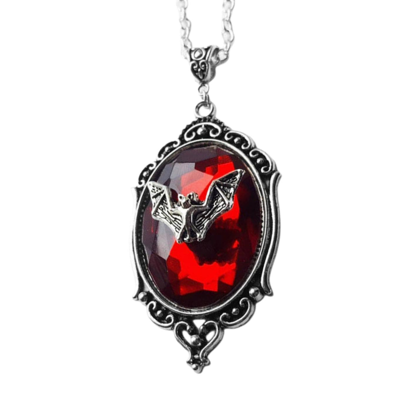 Gothic Red Bat Necklace All-match