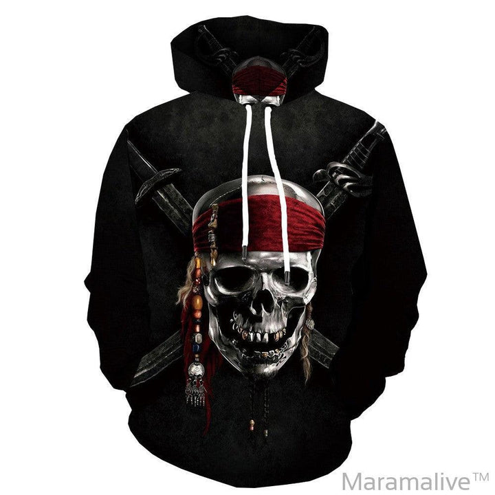 Gothic Retro Beauty Mask Skull Sweatshirt