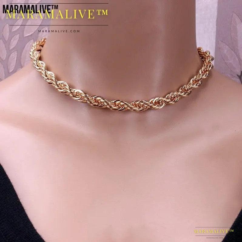 Gothic Rope Chain Choker Necklace