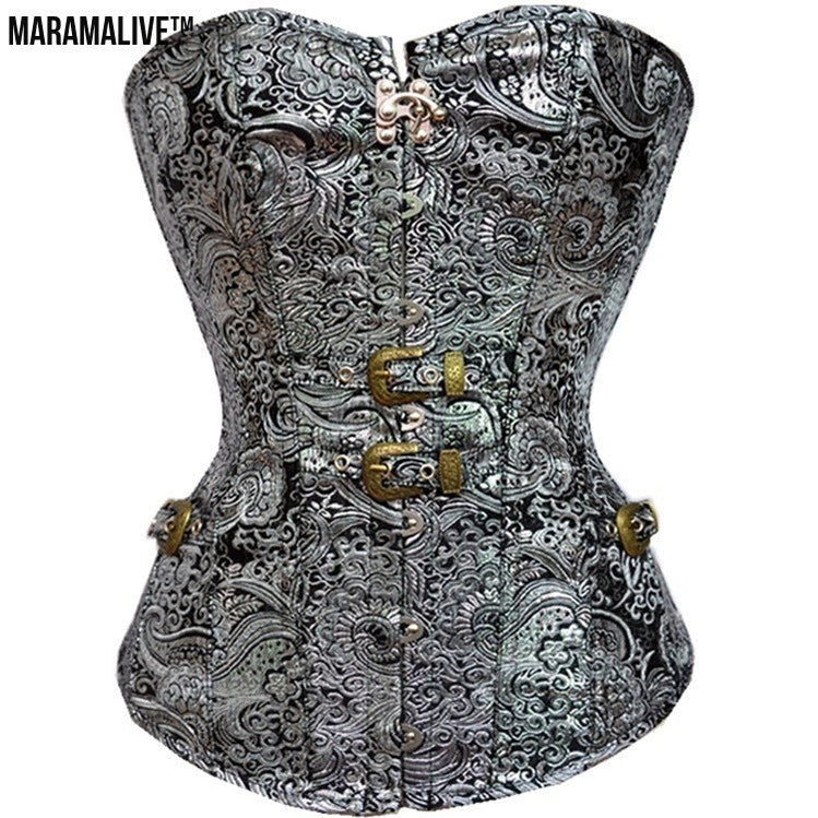 Gothic Steampunk Court Corset - Victorian Industrial style Bustier