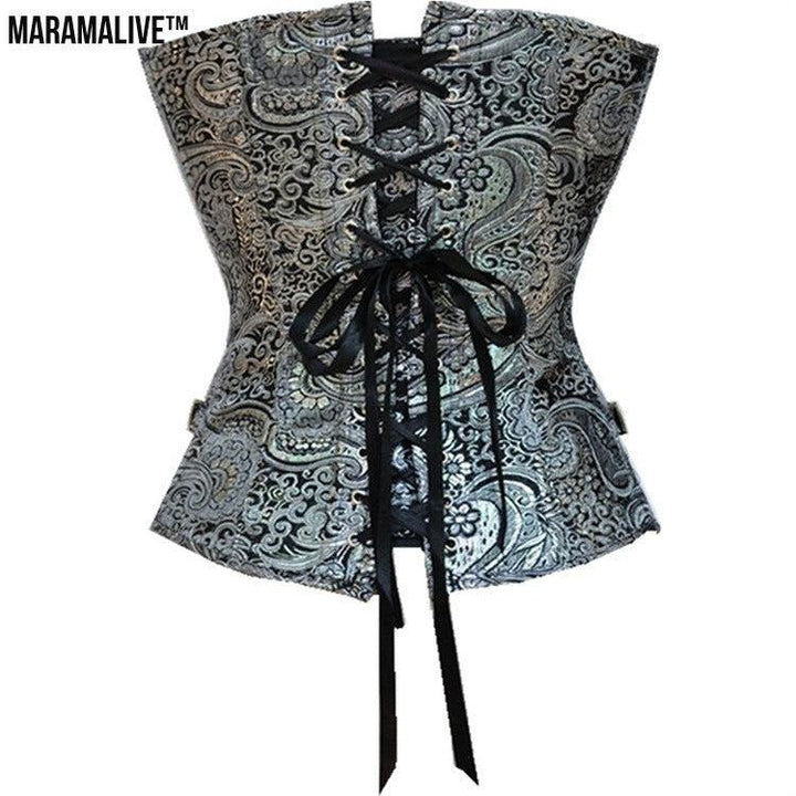 Gothic Steampunk Court Corset - Victorian Industrial style Bustier