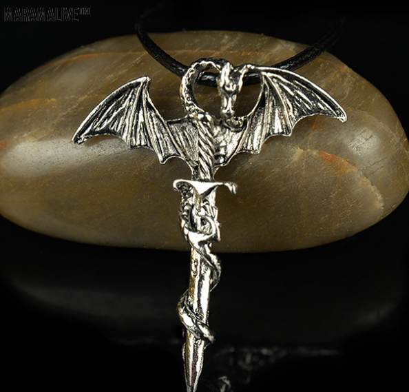 Gothic Steampunk Dragon Pendant - Unique Alloy Jewelry