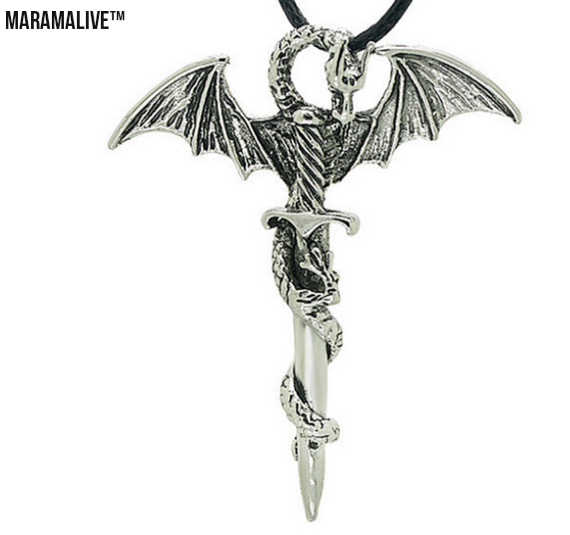 Gothic Steampunk Dragon Pendant - Unique Alloy Jewelry