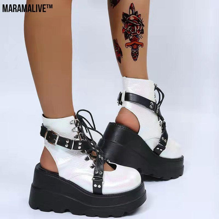 Gothic Street Punk Plus Size Matte Boots Radical Boot Brigade