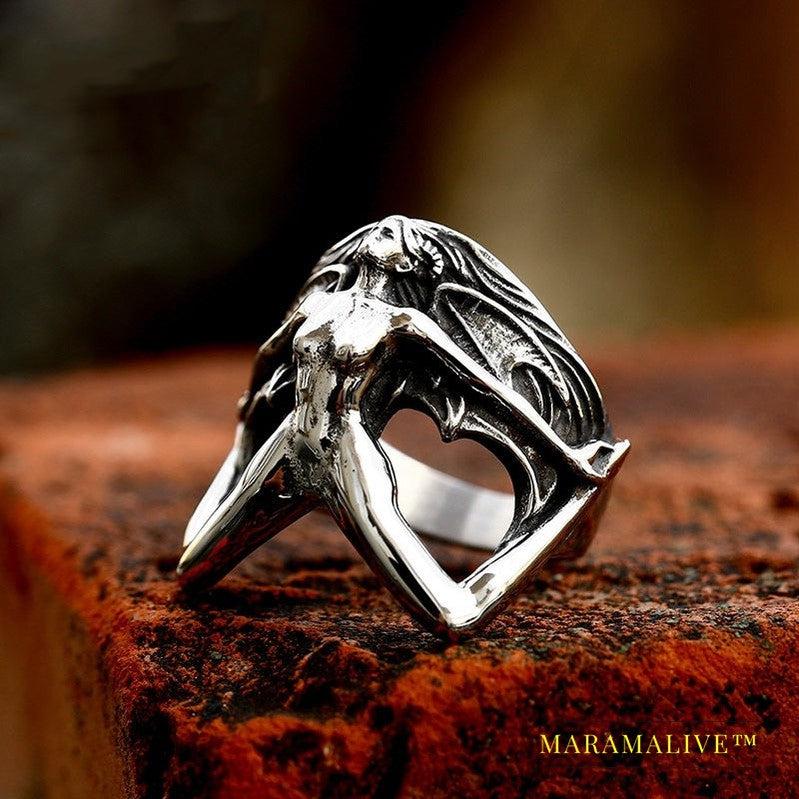 Gothic Style Stainless Steel Devil Ring