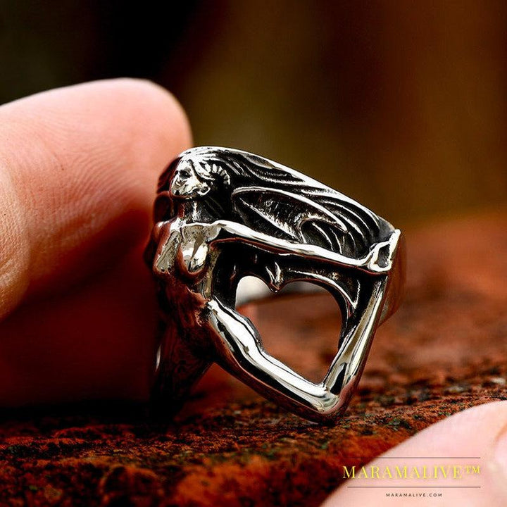 Gothic Style Stainless Steel Devil Ring